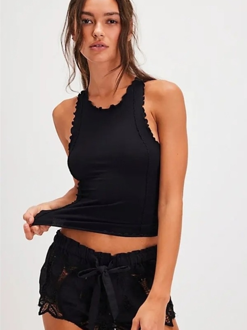 NWT Free People Intimately Better This Way Tank Top Black M/L - Picture 5 of 8